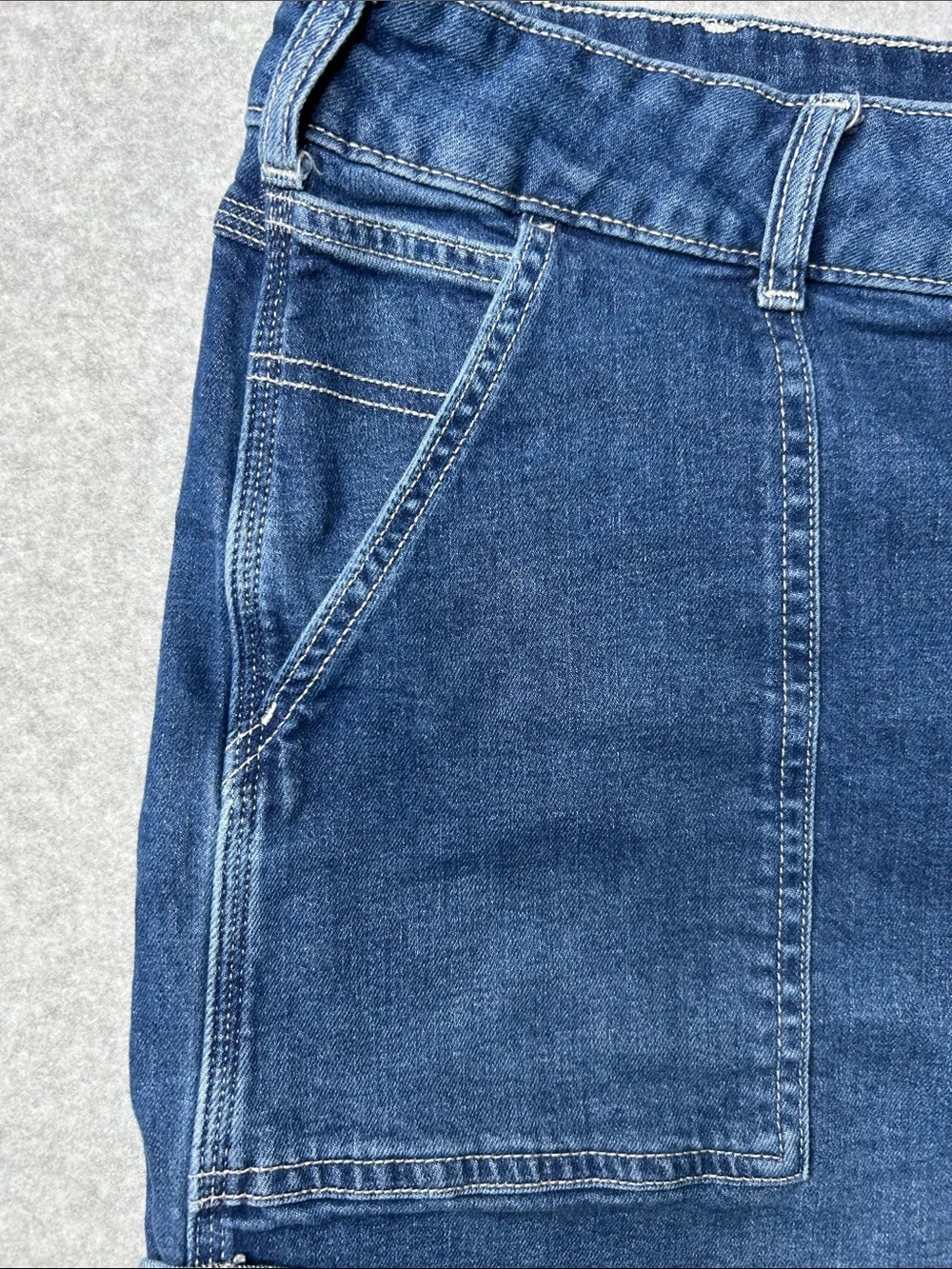 Lee Women's Dark Blue Denim Cuffed Jean Shorts